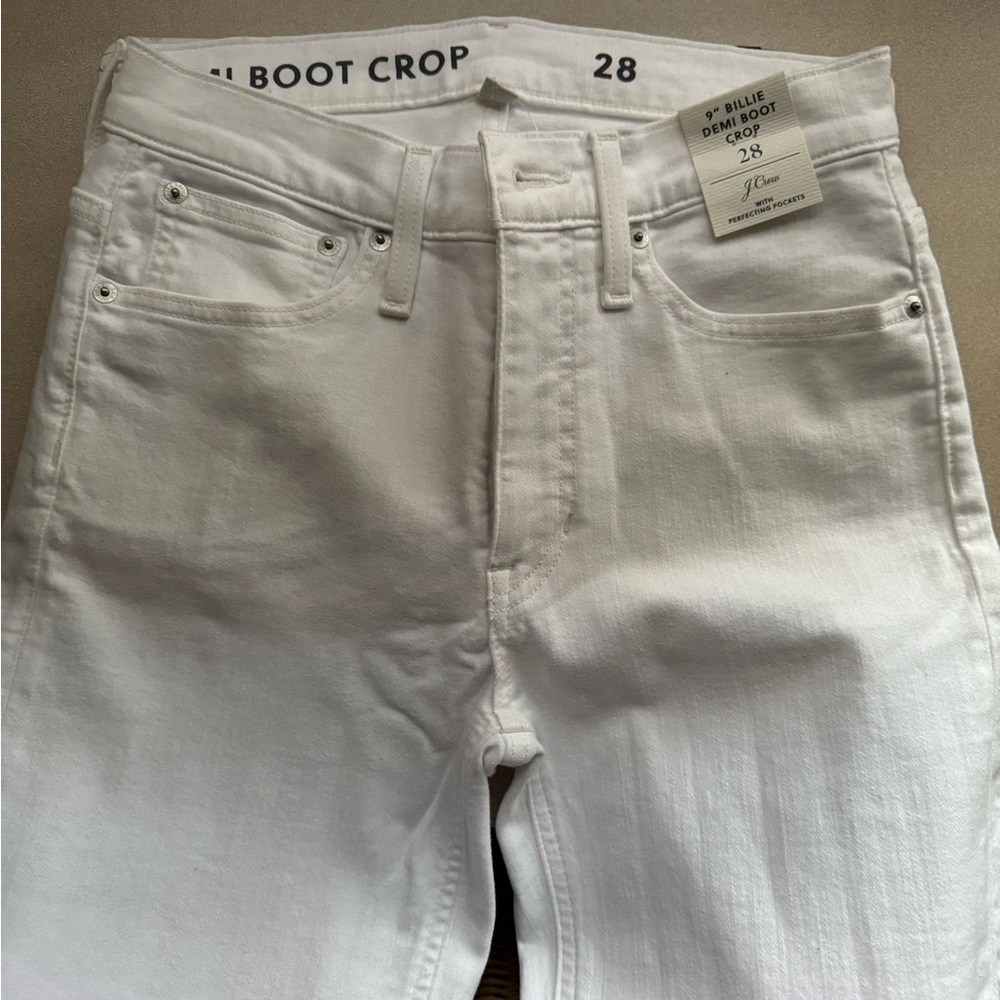 J. Crew Women's White Boot Cut Jeans